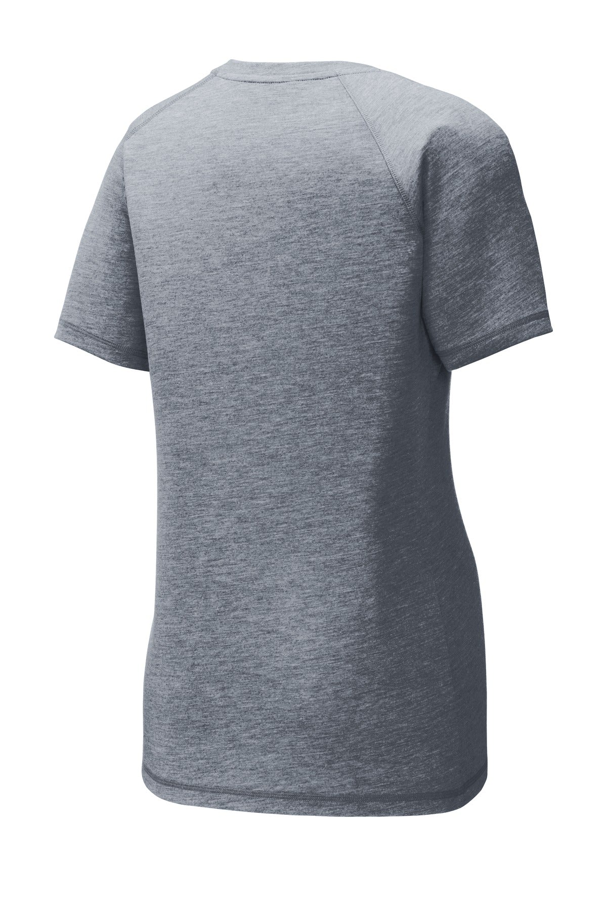 Sport-Tek  Women's PosiCharge  Tri-Blend Wicking Scoop Neck Raglan Tee - True Navy Heather