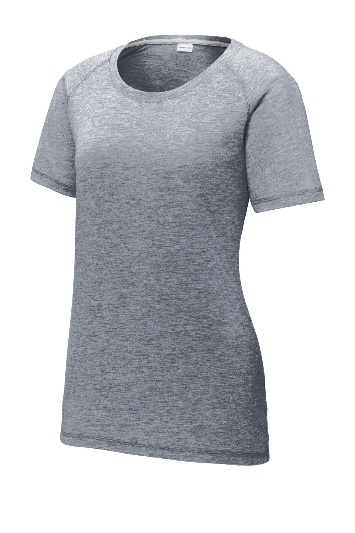 Sport-Tek  Women's PosiCharge  Tri-Blend Wicking Scoop Neck Raglan Tee - True Navy Heather
