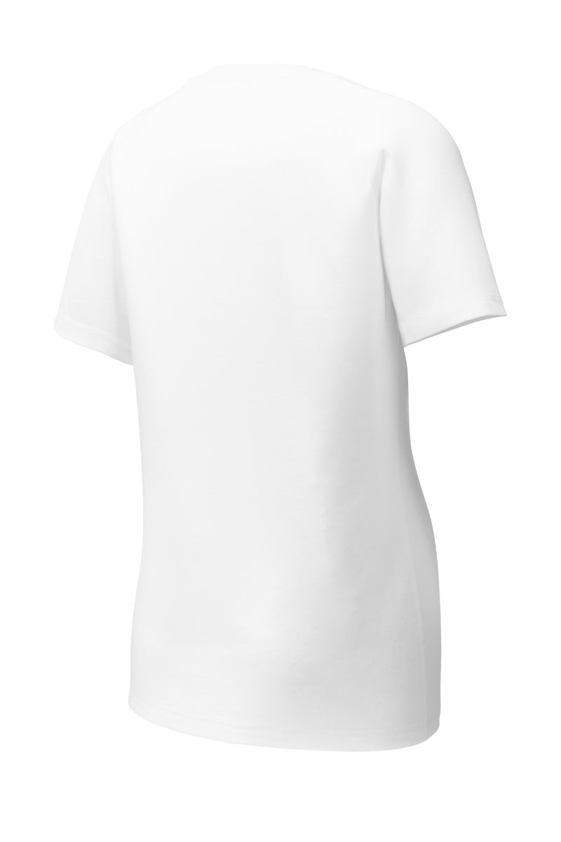 Sport-Tek  Women's PosiCharge  Tri-Blend Wicking Scoop Neck Raglan Tee - White Triad Solid