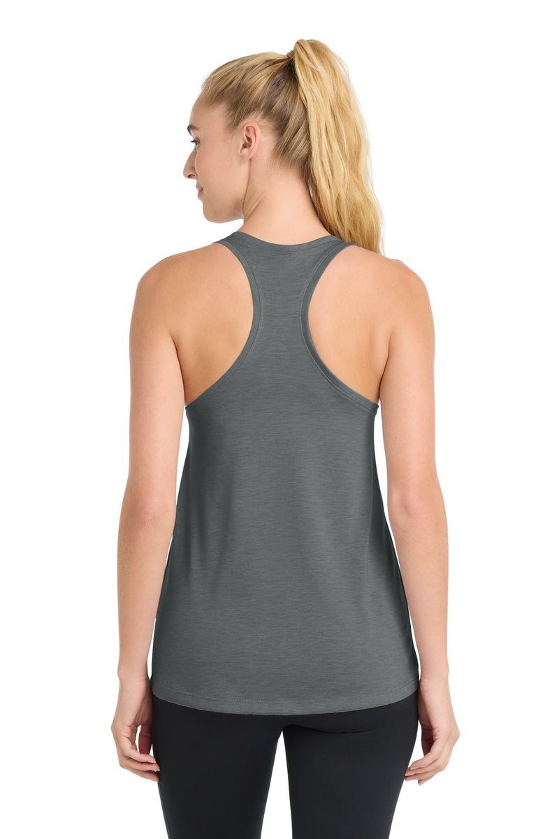 Sport-Tek  Women's PosiCharge  Tri-Blend Wicking Tank - Dark Grey Heather