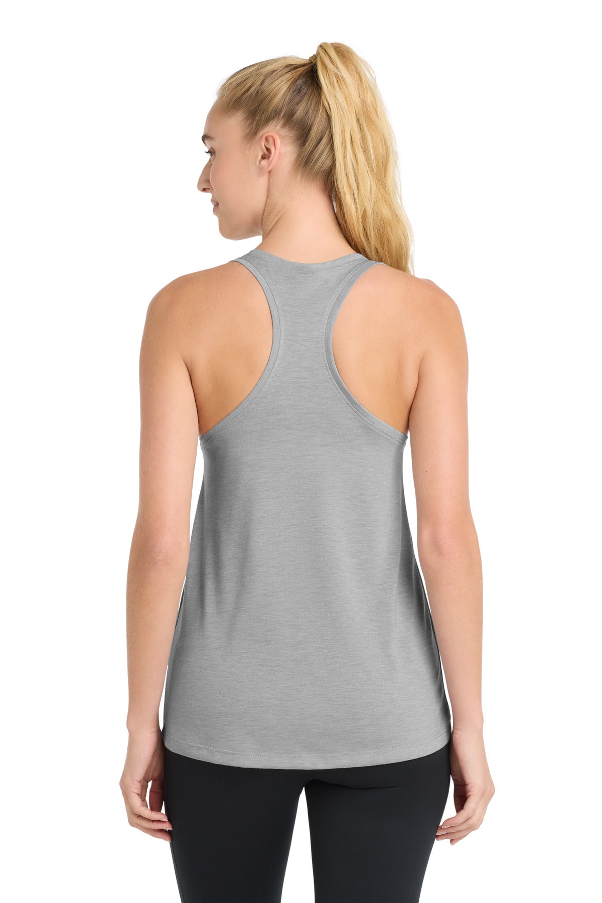 Sport-Tek  Women's PosiCharge  Tri-Blend Wicking Tank - Light Grey Heather