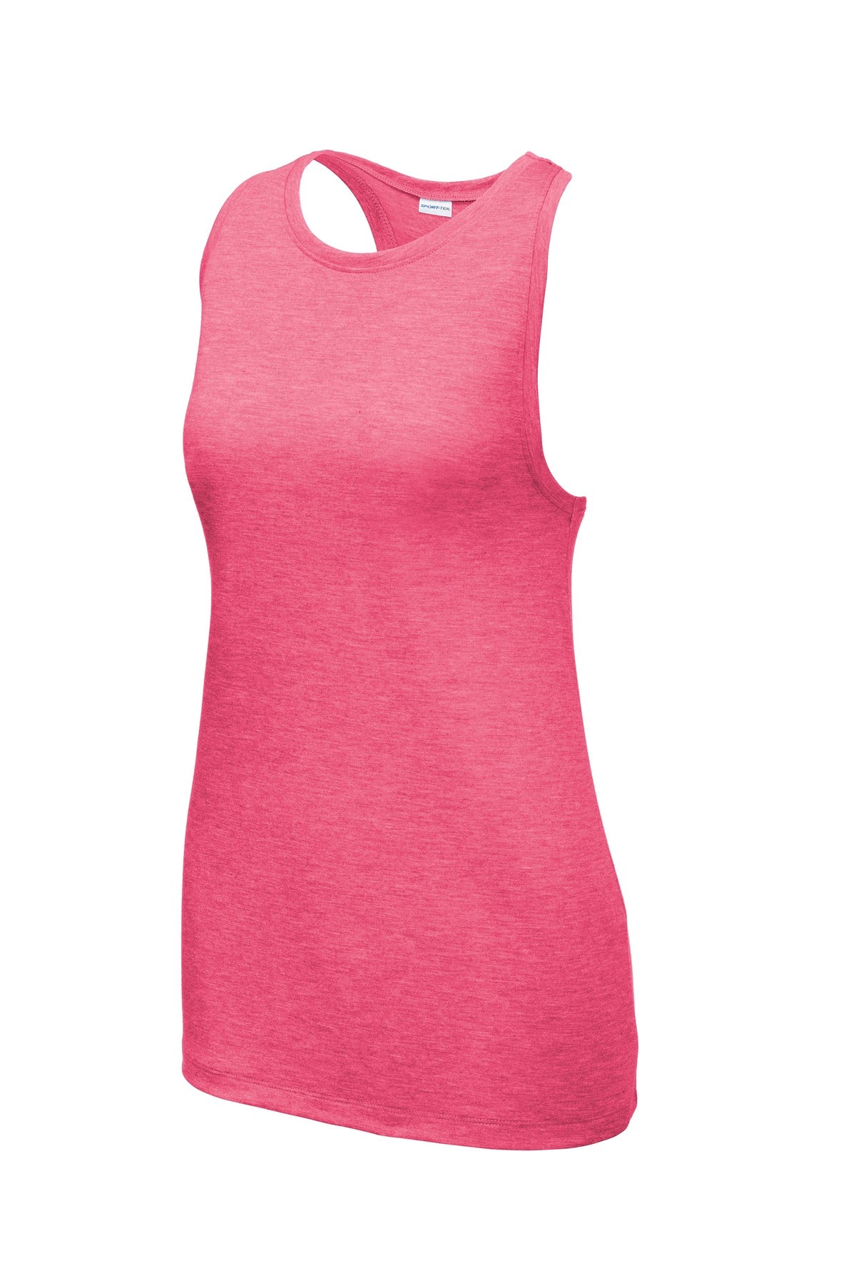 Sport-Tek  Women's PosiCharge  Tri-Blend Wicking Tank - Pink Raspberry Heather