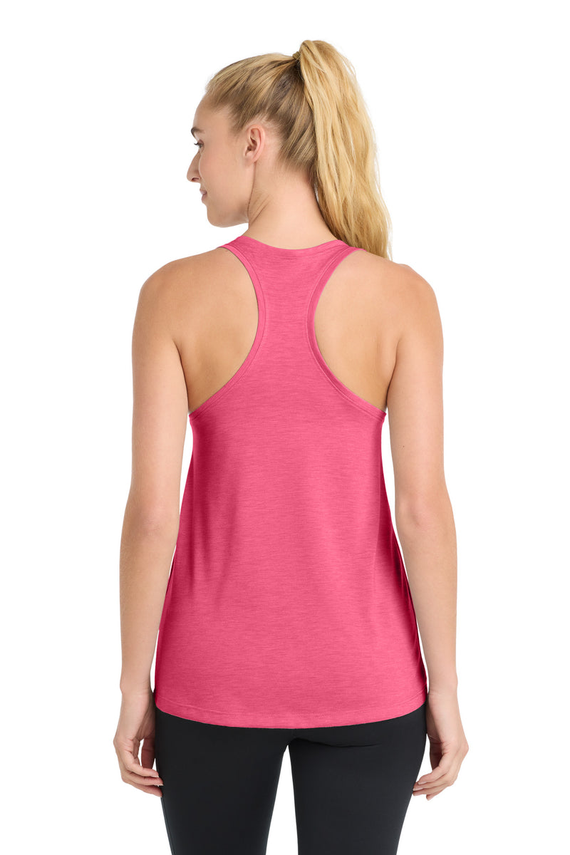 Sport-Tek  Women's PosiCharge  Tri-Blend Wicking Tank - Pink Raspberry Heather