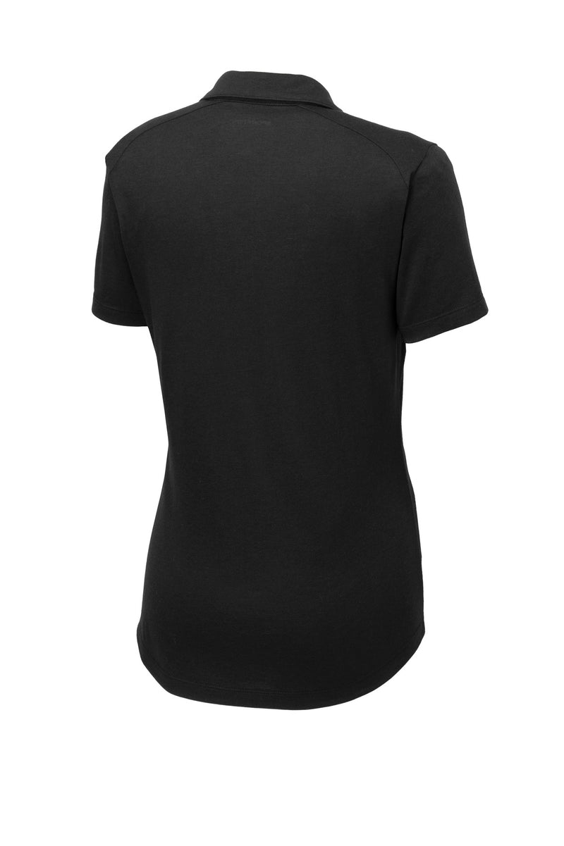 Sport-Tek  Women's PosiCharge  Tri-Blend Wicking Polo - Black Triad Solid