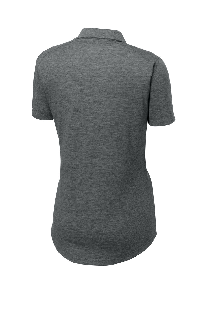Sport-Tek  Women's PosiCharge  Tri-Blend Wicking Polo - Dark Grey Heather