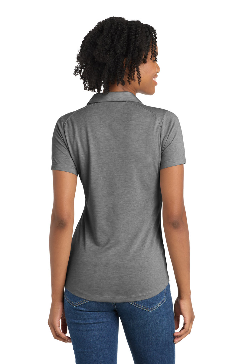 Sport-Tek  Women's PosiCharge  Tri-Blend Wicking Polo - Dark Grey Heather