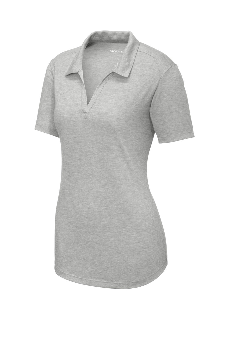 Sport-Tek  Women's PosiCharge  Tri-Blend Wicking Polo - Light Grey Heather