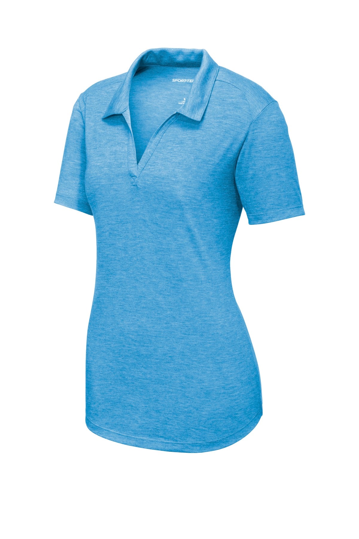 Sport-Tek  Women's PosiCharge  Tri-Blend Wicking Polo - Pond Blue Heather