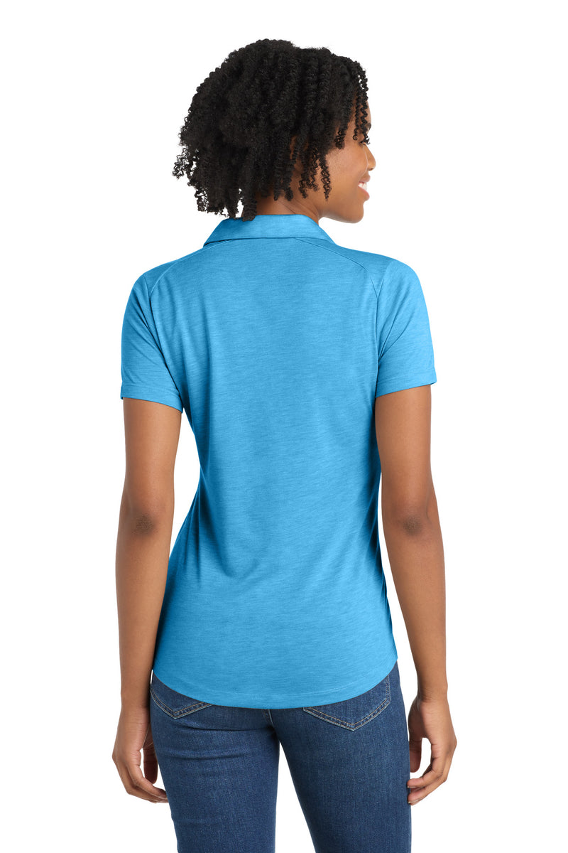 Sport-Tek  Women's PosiCharge  Tri-Blend Wicking Polo - Pond Blue Heather