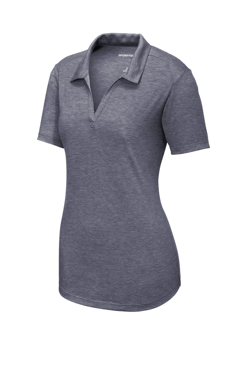 Sport-Tek  Women's PosiCharge  Tri-Blend Wicking Polo - True Navy Heather