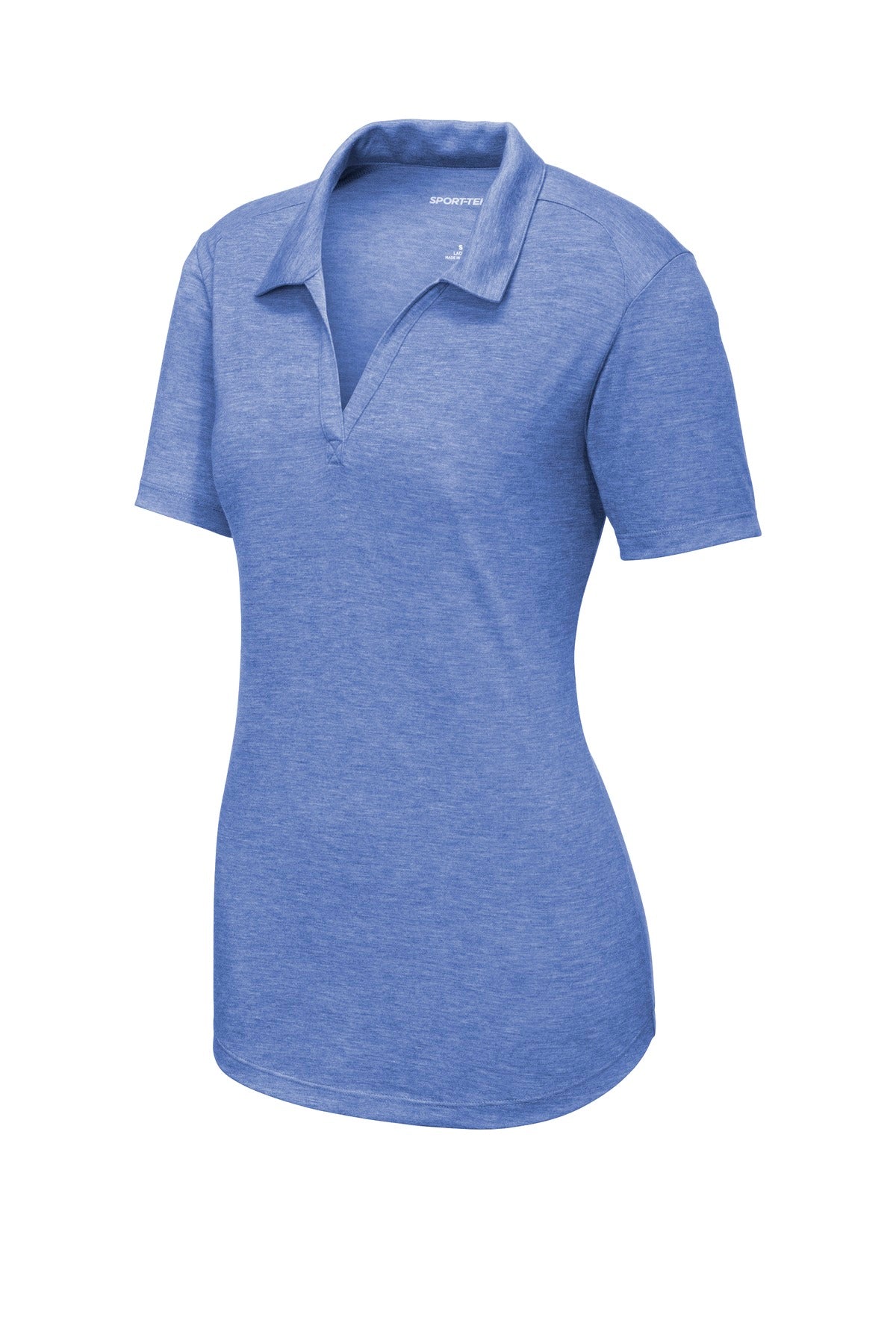Sport-Tek  Women's PosiCharge  Tri-Blend Wicking Polo - True Royal Heather