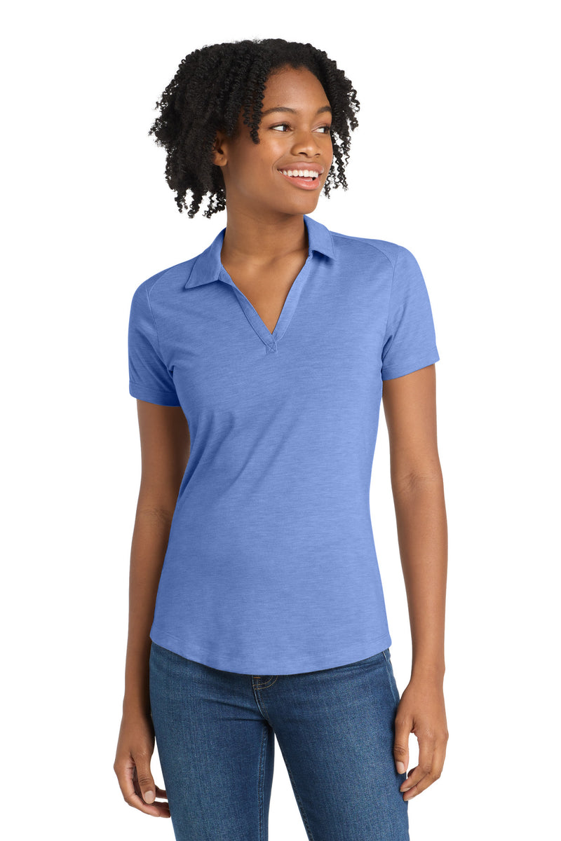 Sport-Tek  Women's PosiCharge  Tri-Blend Wicking Polo - True Royal Heather