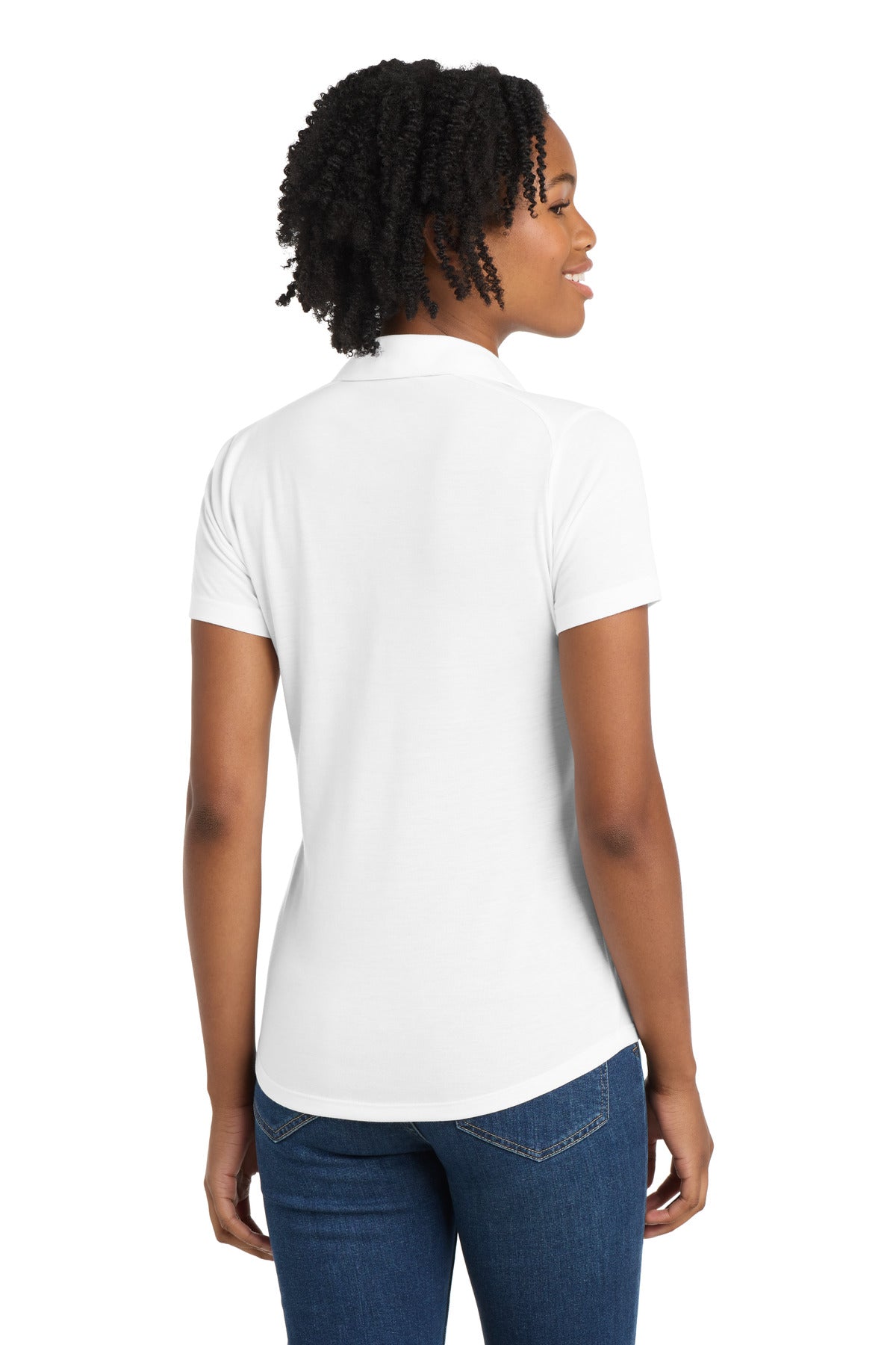 Sport-Tek  Women's PosiCharge  Tri-Blend Wicking Polo - White Triad Solid