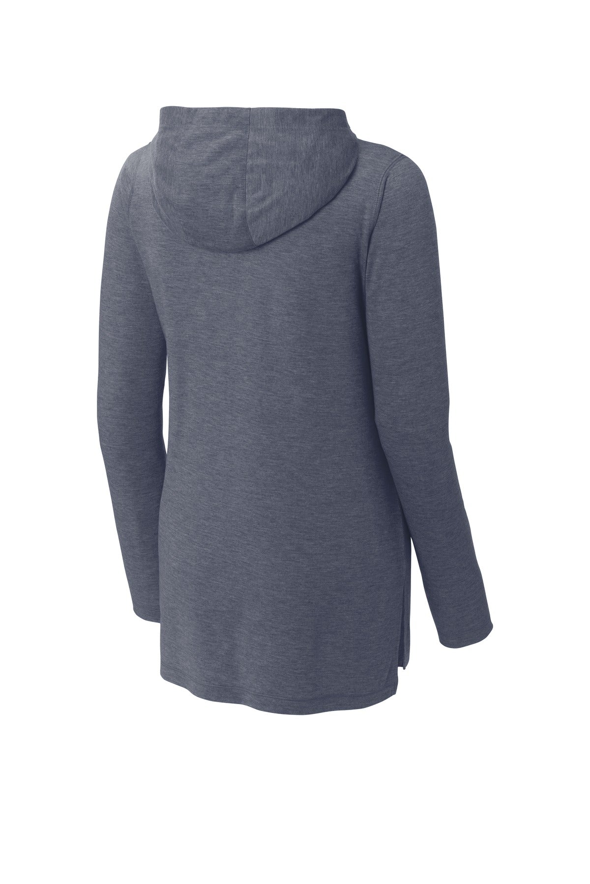 Sport-Tek Women's PosiCharge  Tri-Blend Wicking Long Sleeve Hoodie - True Navy Heather