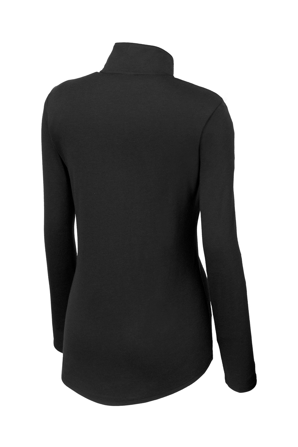 Sport-Tek  Women's PosiCharge  Tri-Blend Wicking 1/4-Zip Pullover - Black Triad Solid