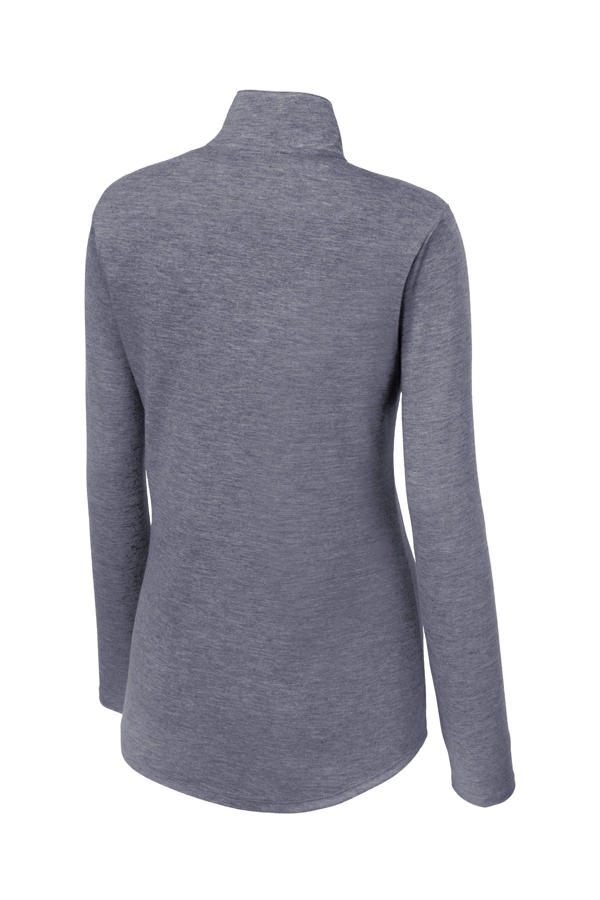 Sport-Tek  Women's PosiCharge  Tri-Blend Wicking 1/4-Zip Pullover - True Navy Heather