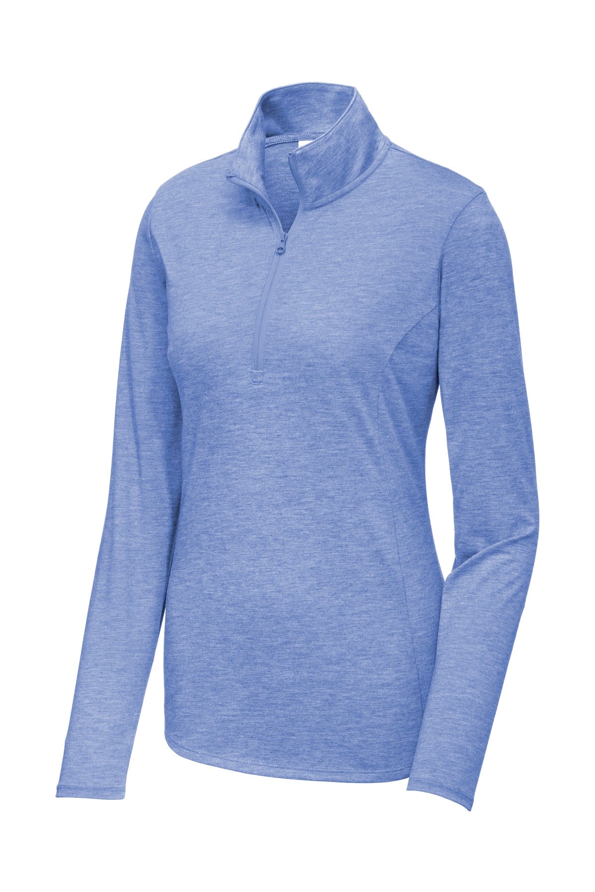 Sport-Tek  Women's PosiCharge  Tri-Blend Wicking 1/4-Zip Pullover - True Royal Heather