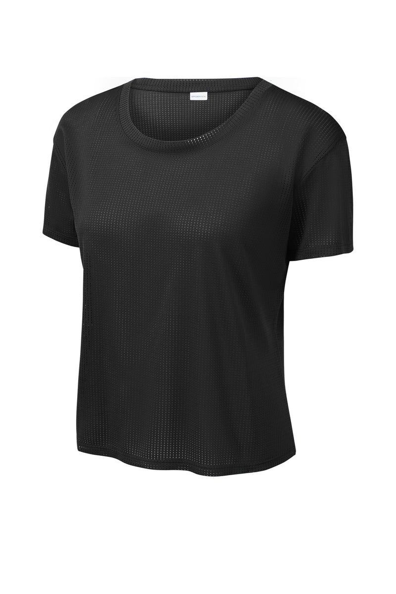 Sport-Tek  Women's PosiCharge  Draft Crop Tee - Black