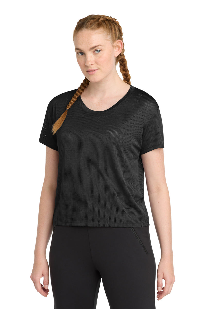 Sport-Tek  Women's PosiCharge  Draft Crop Tee - Black