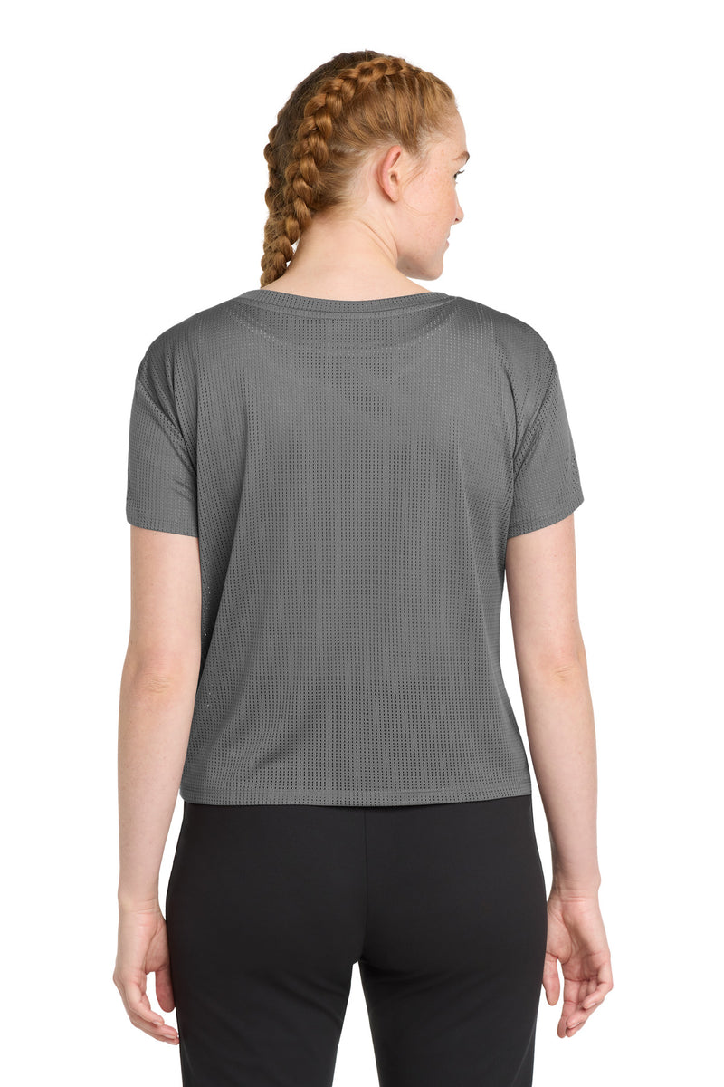 Sport-Tek  Women's PosiCharge  Draft Crop Tee - Dark Grey