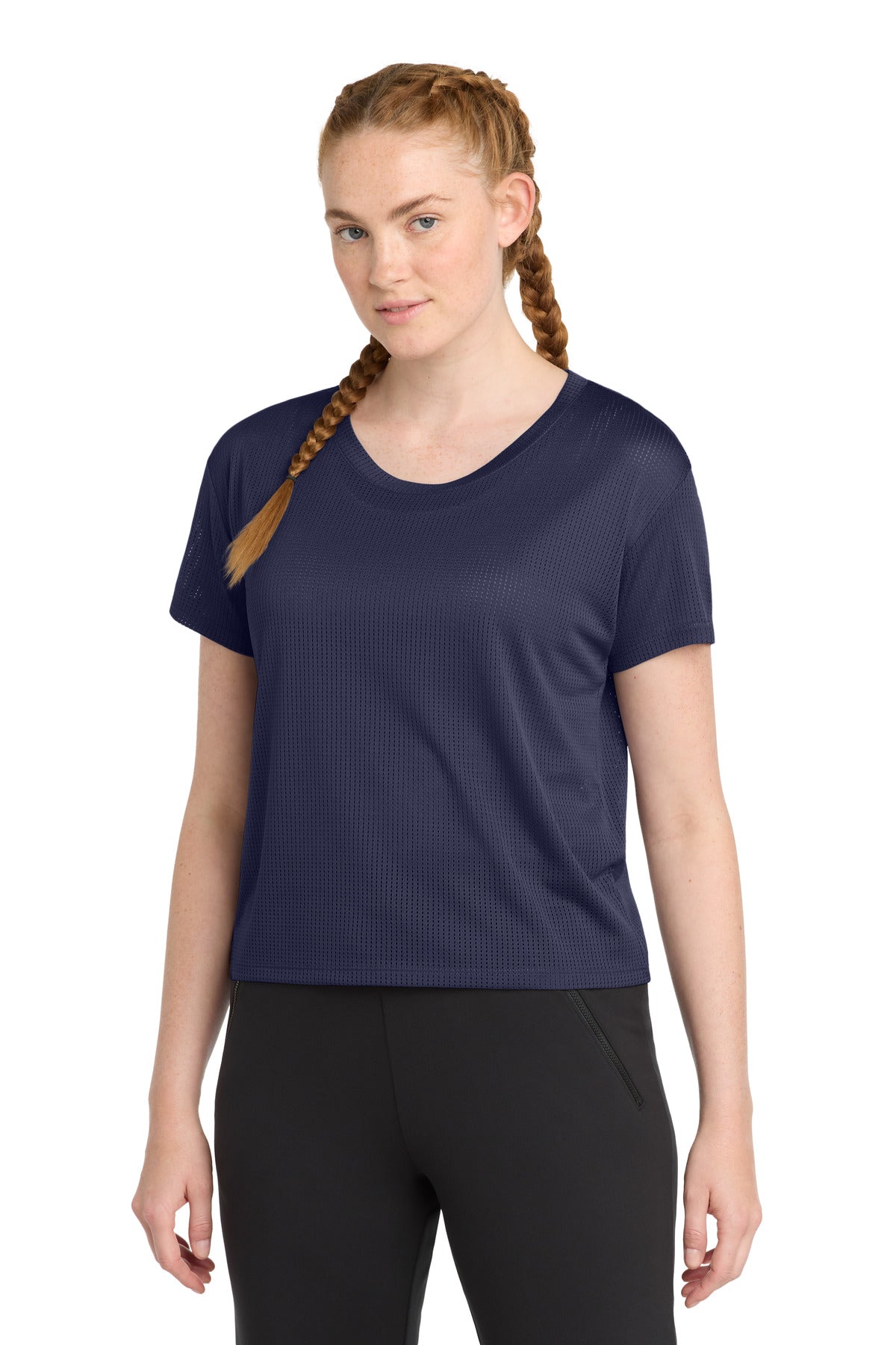 Sport-Tek  Women's PosiCharge  Draft Crop Tee - True Navy