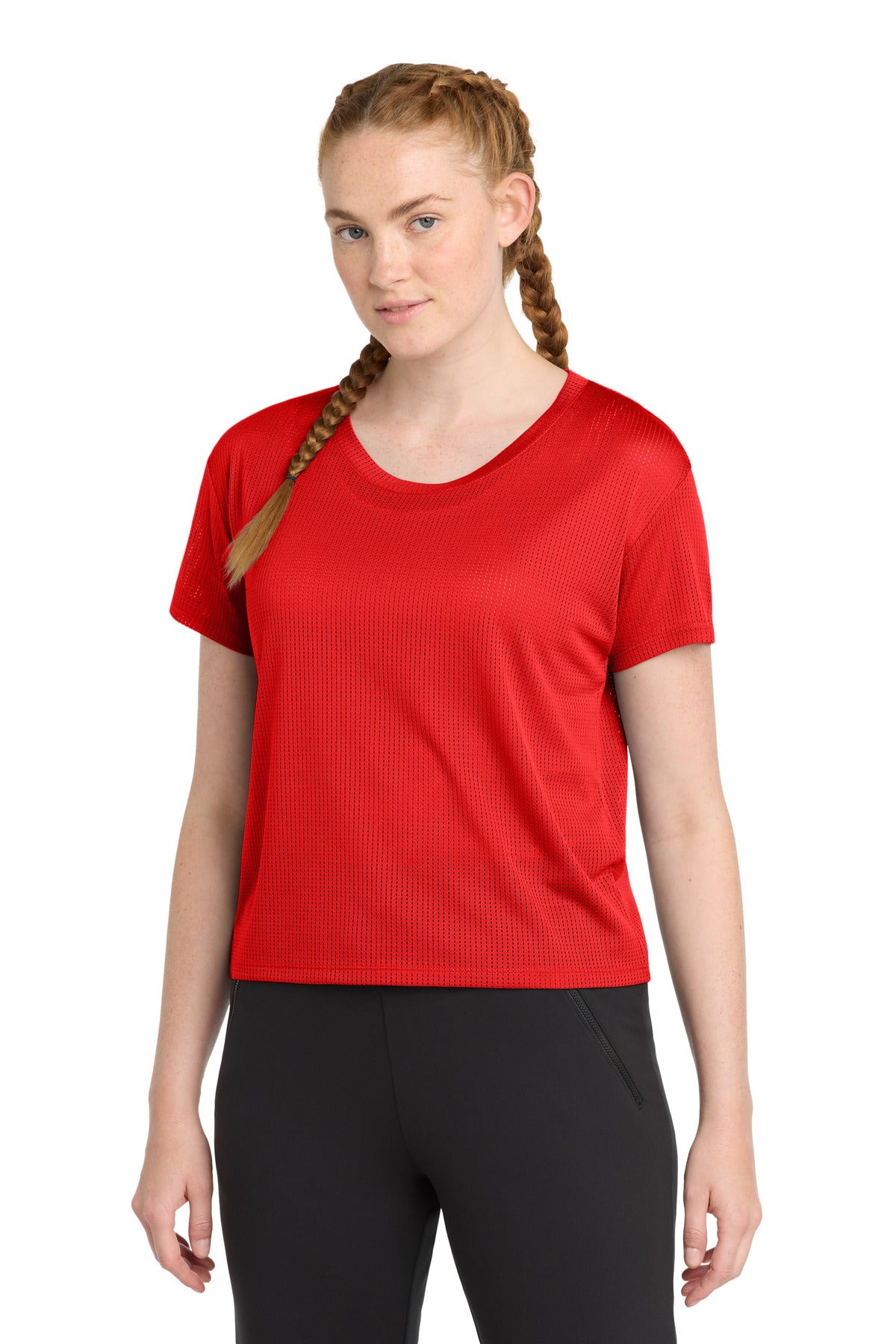 Sport-Tek  Women's PosiCharge  Draft Crop Tee - True Red