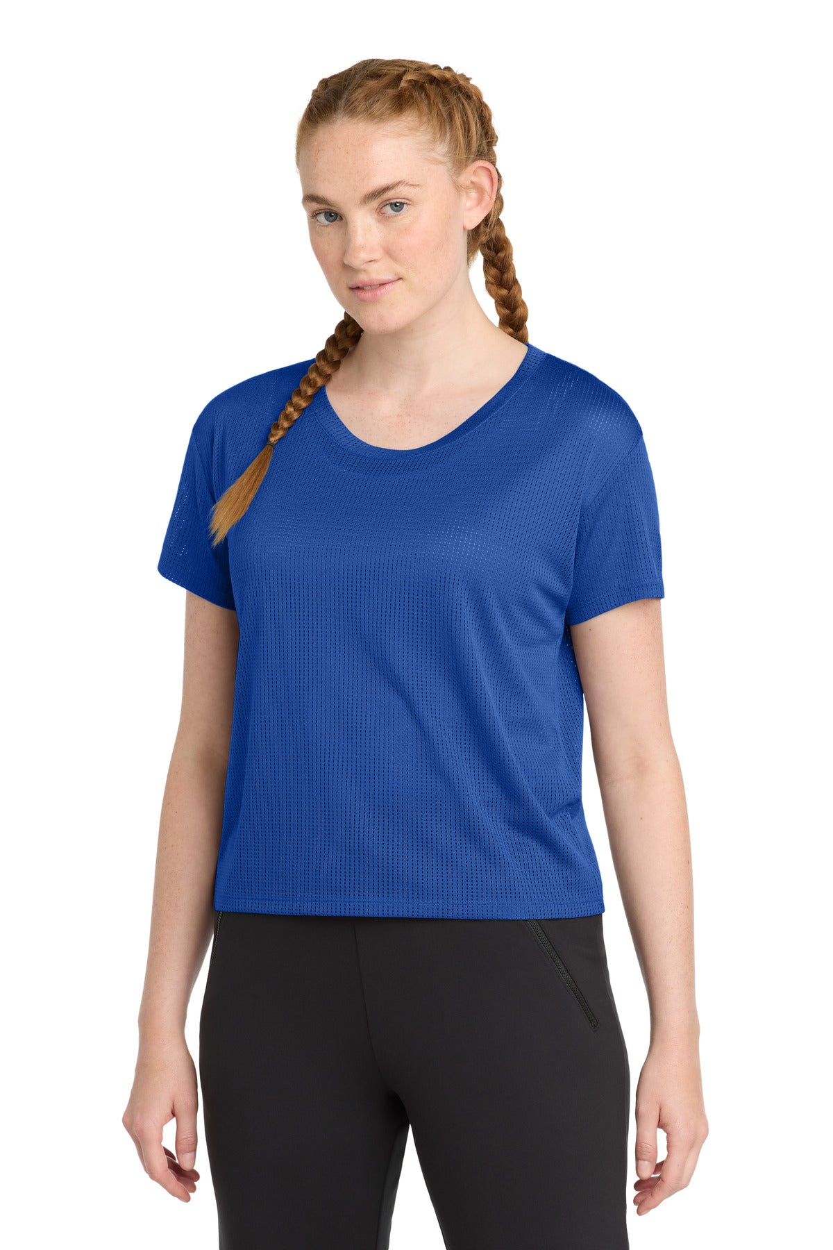 Sport-Tek  Women's PosiCharge  Draft Crop Tee - True Royal