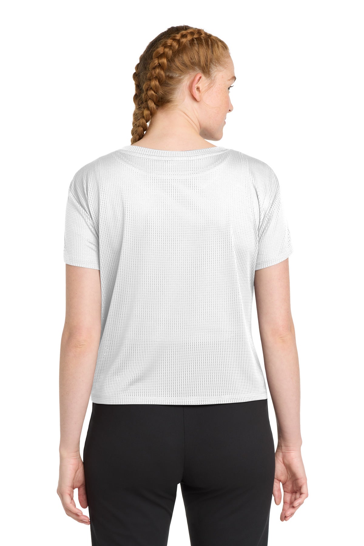 Sport-Tek  Women's PosiCharge  Draft Crop Tee - White