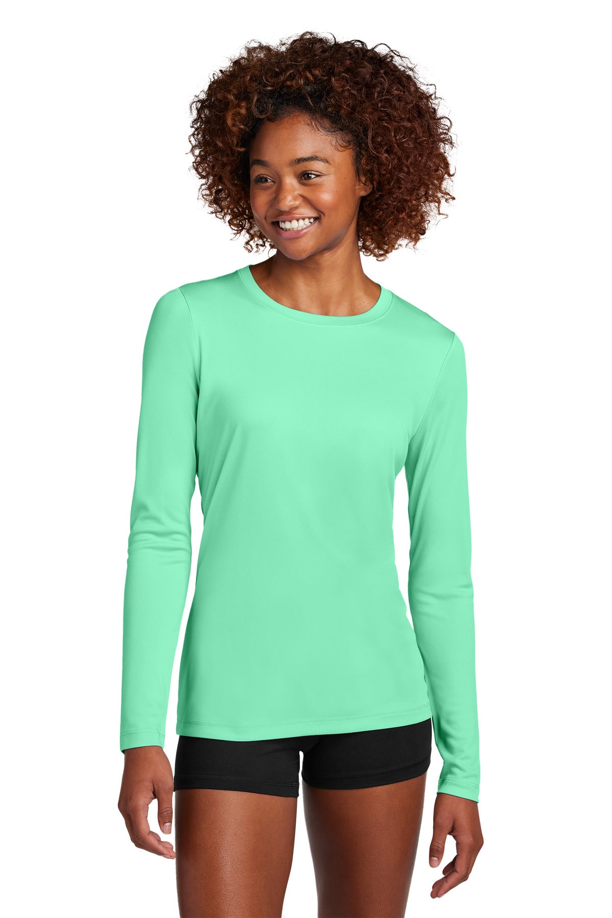 Sport-Tek Women's Posi-UV Pro Long Sleeve - Bright Seafoam
