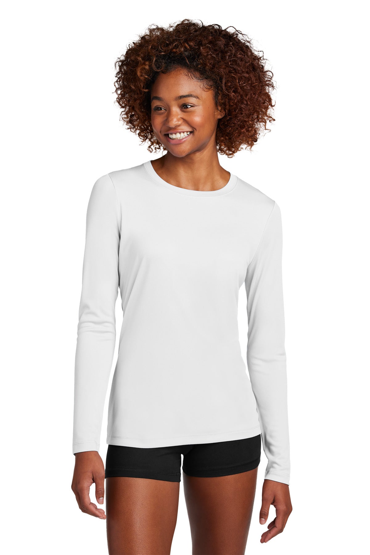 Sport-Tek Women's Posi-UV Pro Long Sleeve - White