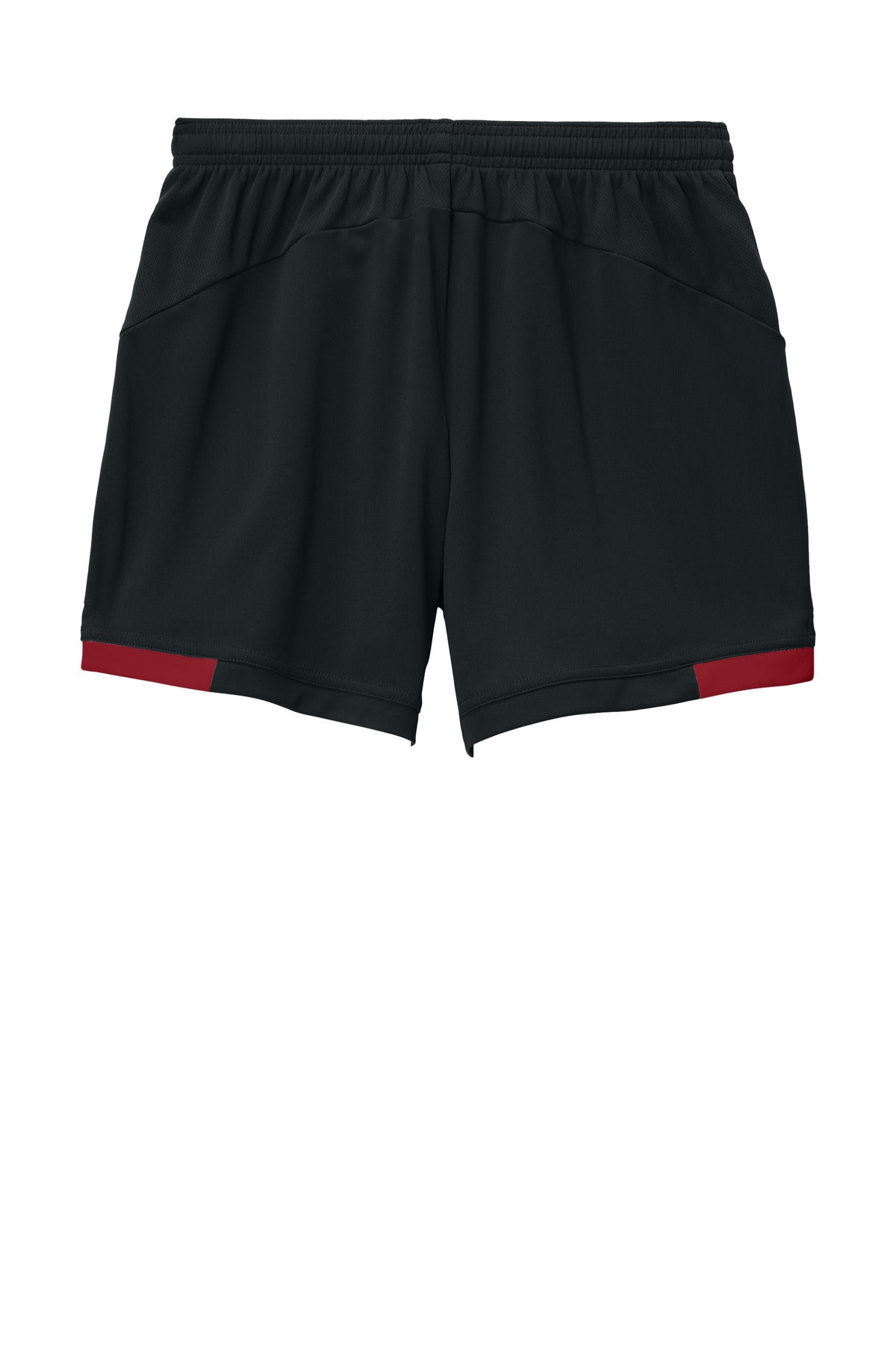Sport-Tek Women's Club 5  Short - Black/ Deep Red