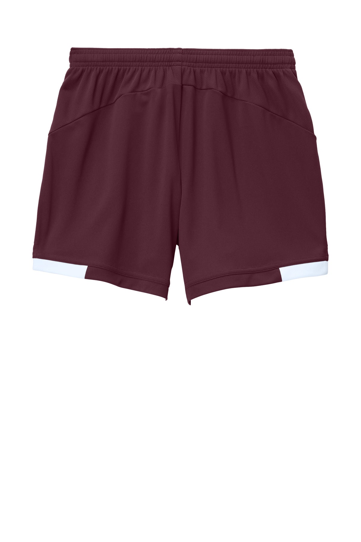 Sport-Tek Women's Club 5  Short - Maroon/ White