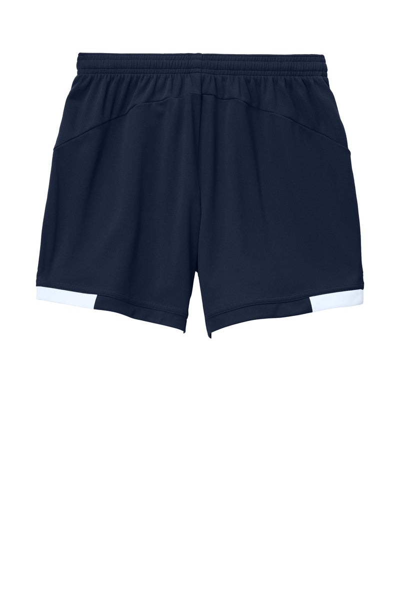 Sport-Tek Women's Club 5  Short - True Navy/ White