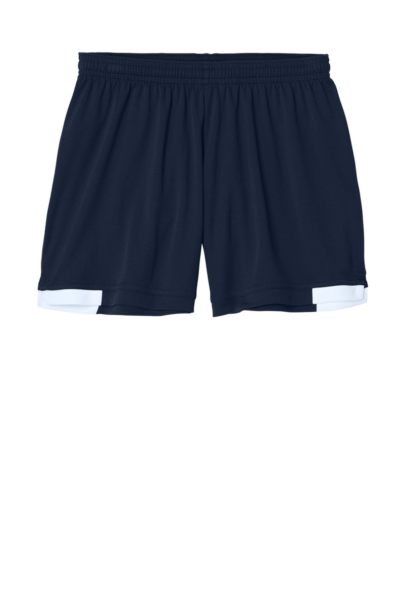 Sport-Tek Women's Club 5  Short - True Navy/ White