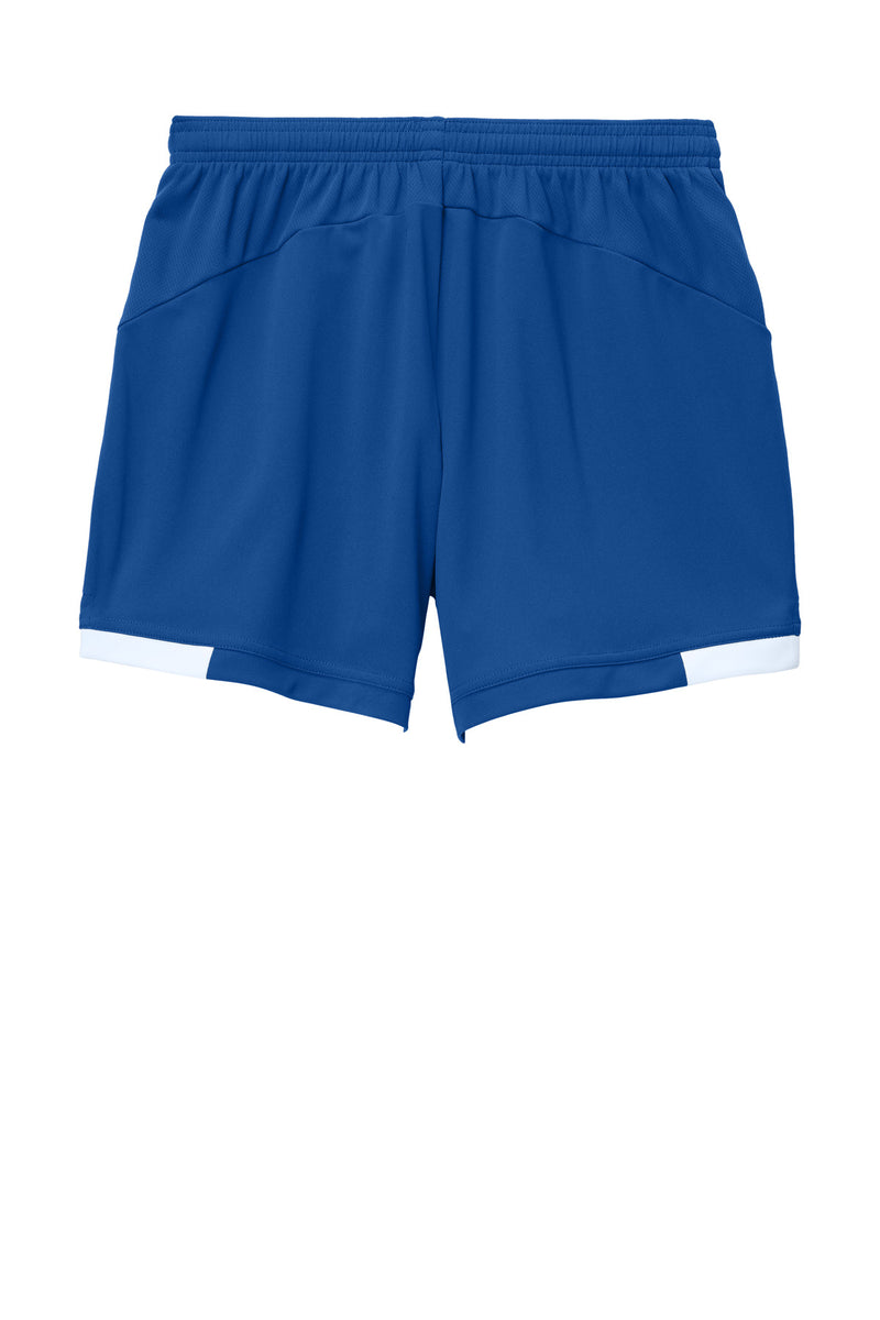 Sport-Tek Women's Club 5  Short - True Royal/ White