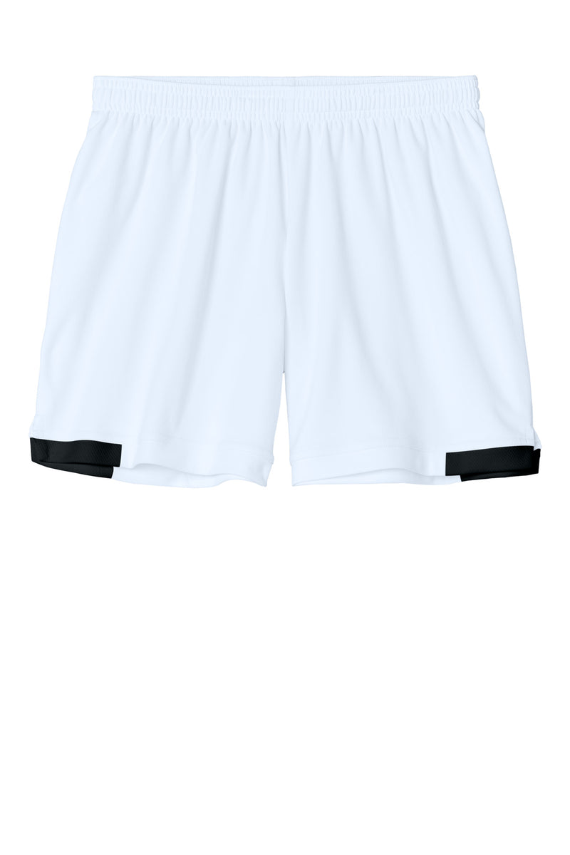 Sport-Tek Women's Club 5  Short - White/ Black