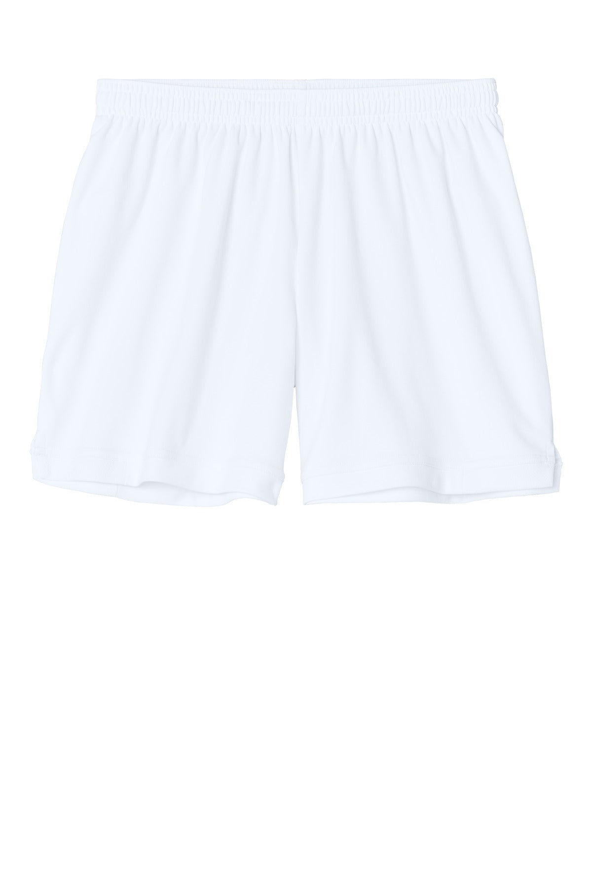 Sport-Tek Women's Club 5  Short - White/ White
