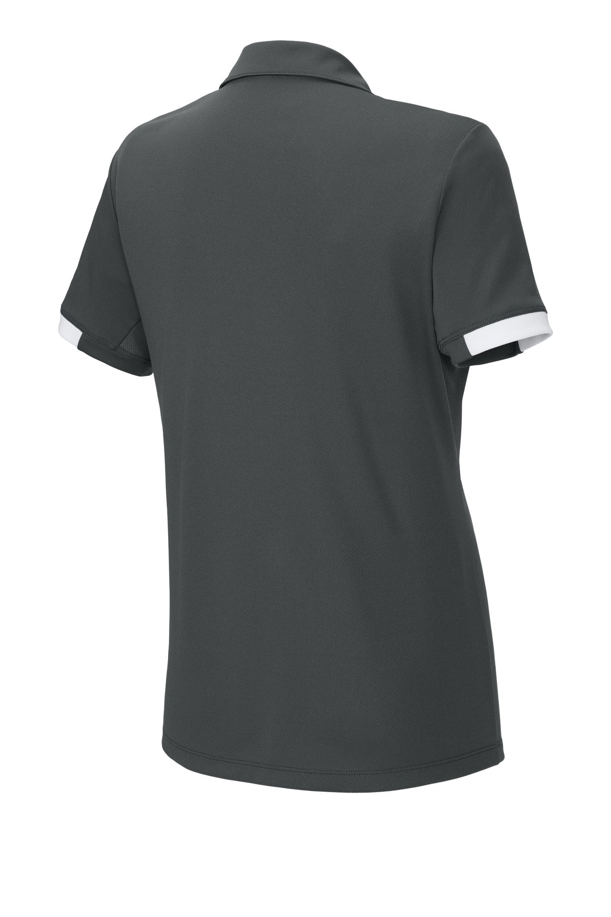 Sport-Tek Women's Club Colorblock Polo - Iron Grey/ White