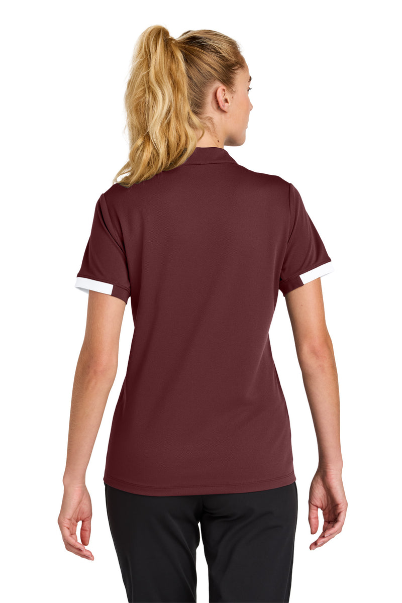 Sport-Tek Women's Club Colorblock Polo - Maroon/ White