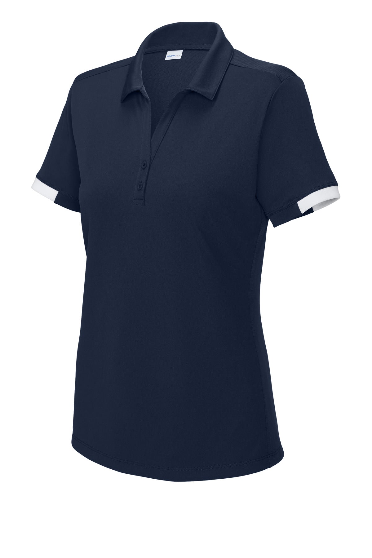 Sport-Tek Women's Club Colorblock Polo - True Navy/ White