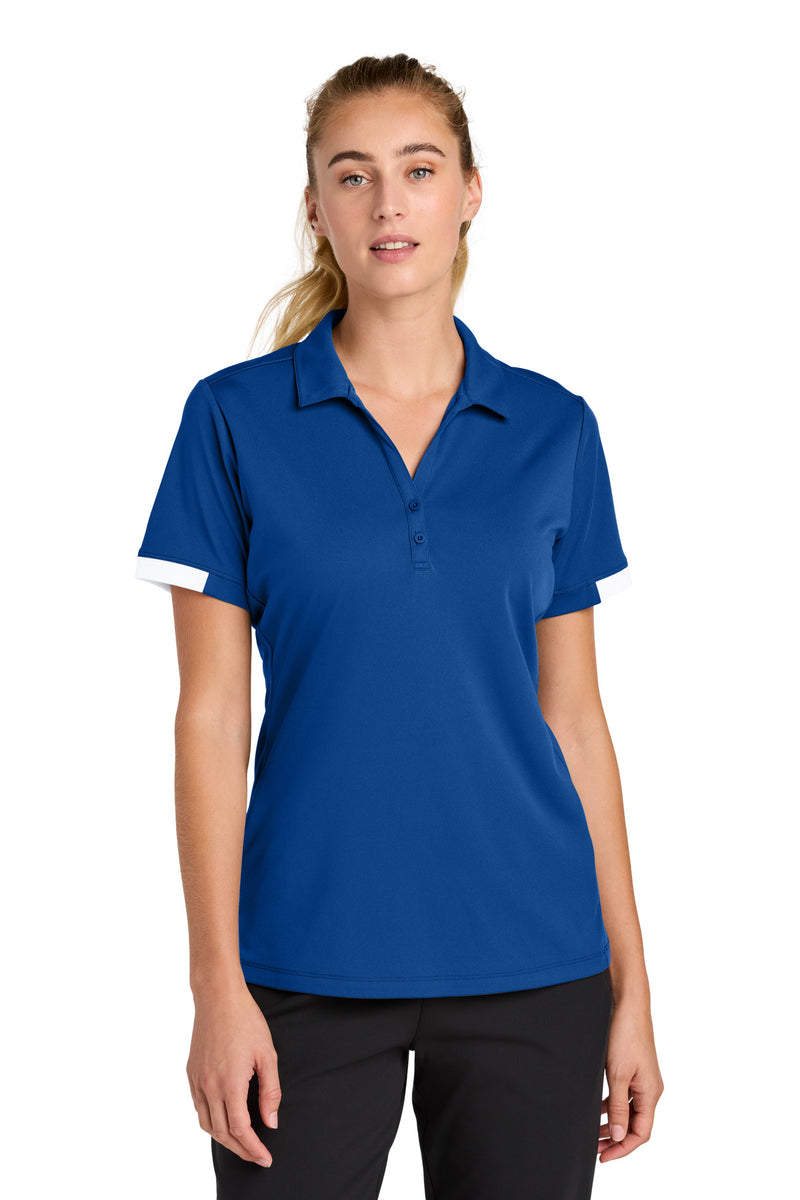 Sport-Tek Women's Club Colorblock Polo - True Royal/ White
