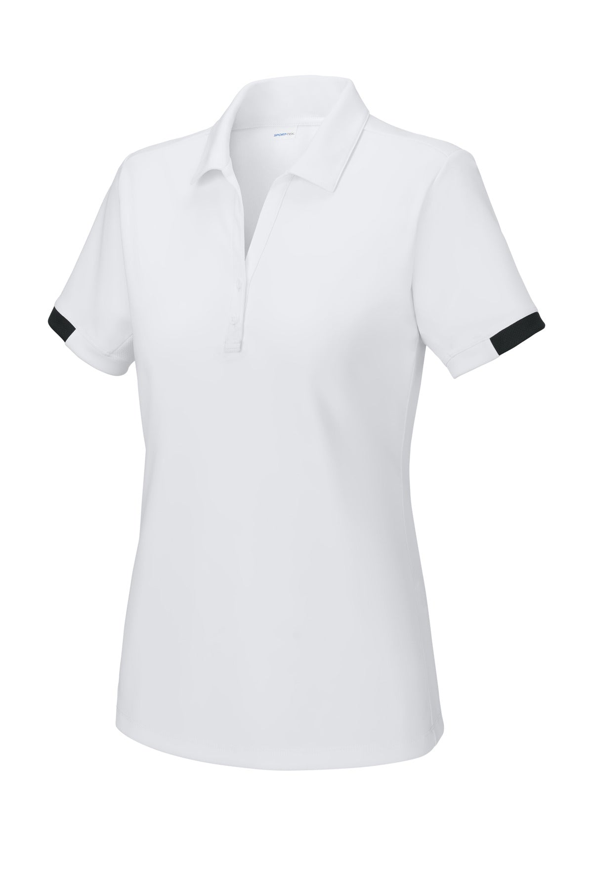 Sport-Tek Women's Club Colorblock Polo - White/ Black