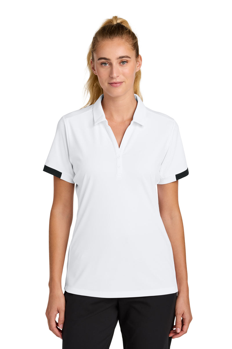 Sport-Tek Women's Club Colorblock Polo - White/ Black