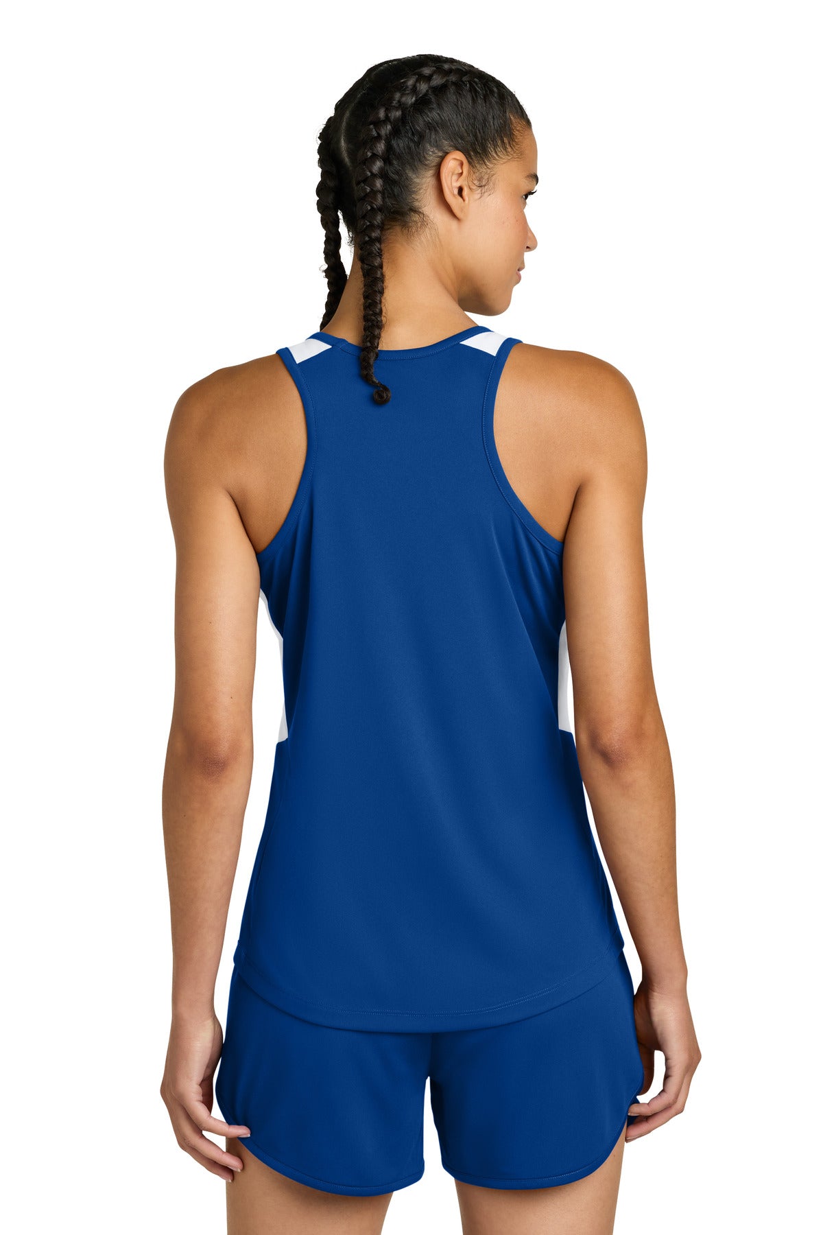 Sport-Tek Women's Club Track Tank - True Royal/ White