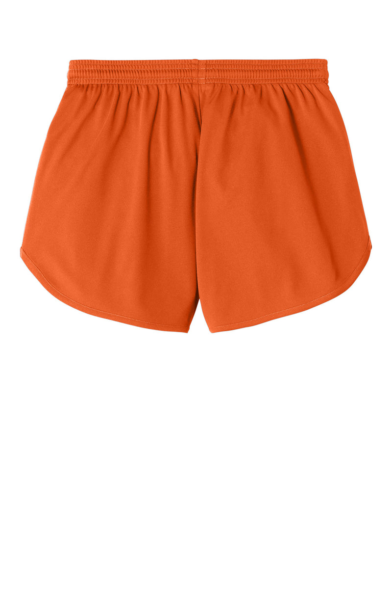 Sport-Tek Women's Club 3  Track Short - Deep Orange