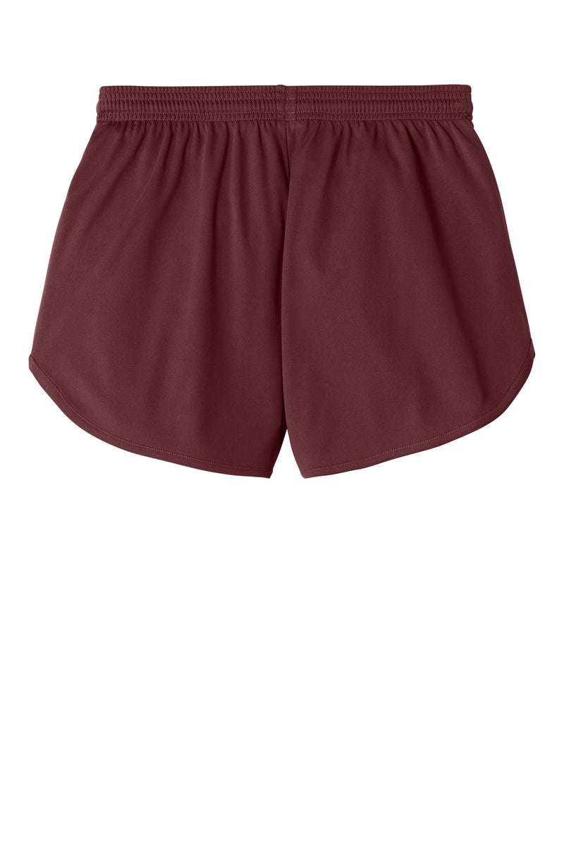Sport-Tek Women's Club 3  Track Short - Maroon
