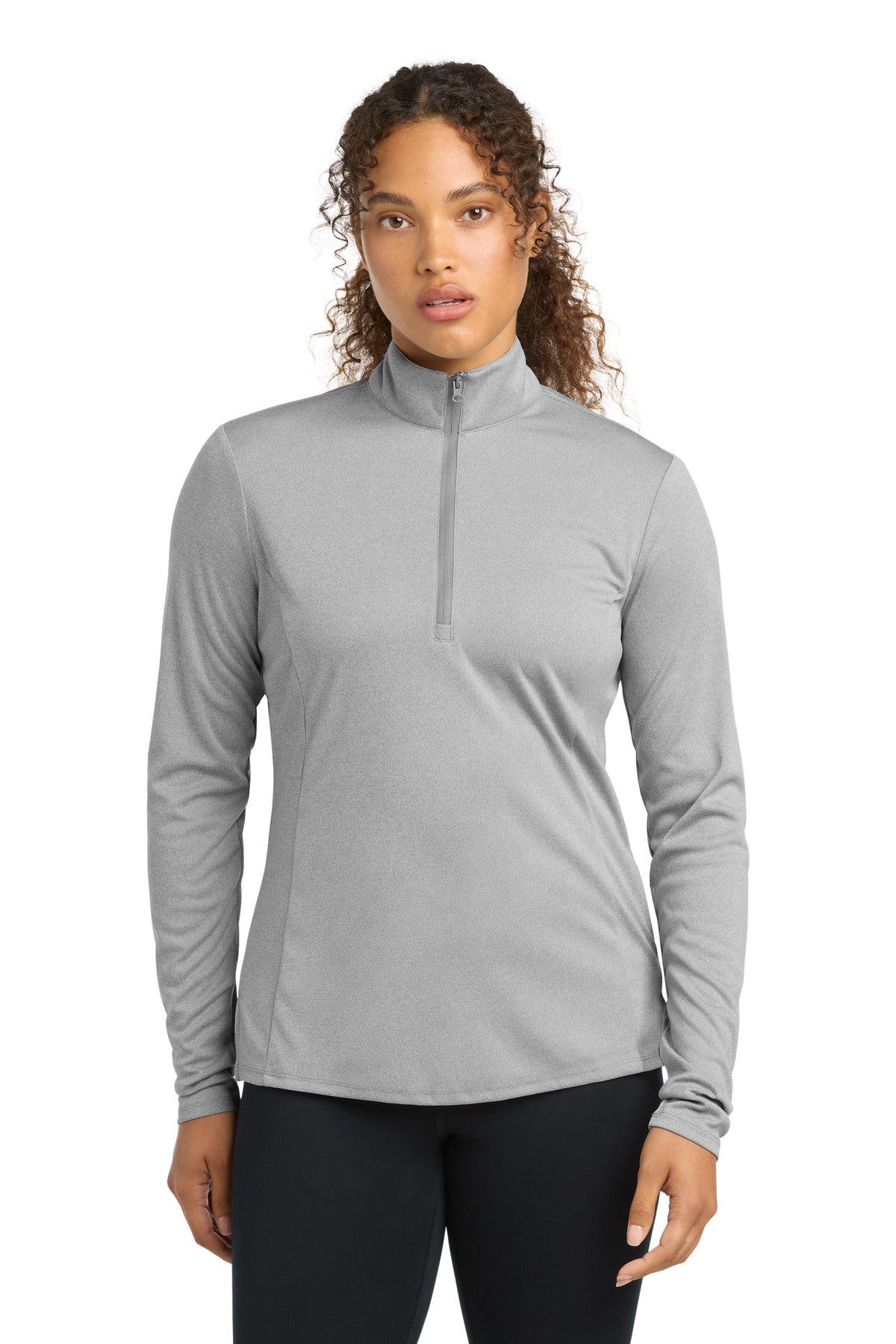 Sport-Tek  Women's Endeavor 1/2-Zip Pullover - Light Grey Heather