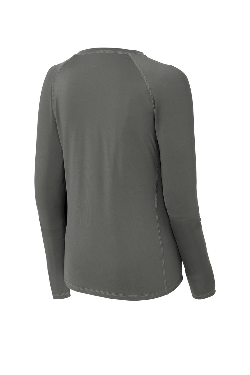 Sport-Tek  Women's Long Sleeve Rashguard Tee - Dark Smoke Grey