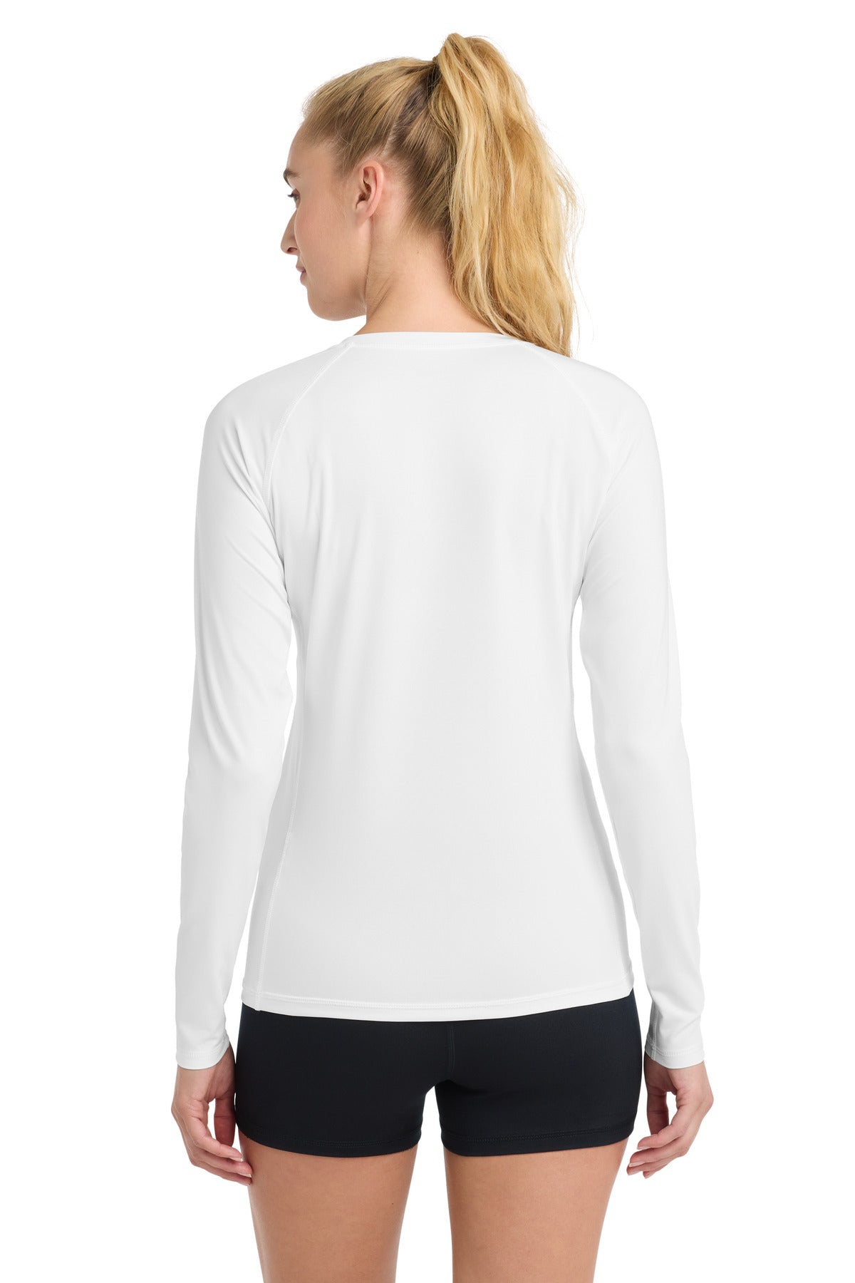 Sport-Tek  Women's Long Sleeve Rashguard Tee - White