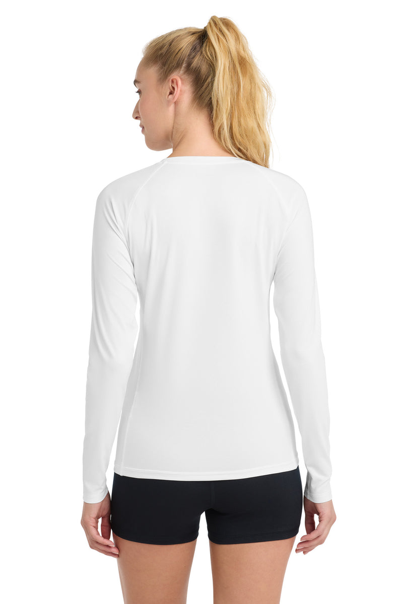 Sport-Tek  Women's Long Sleeve Rashguard Tee - White